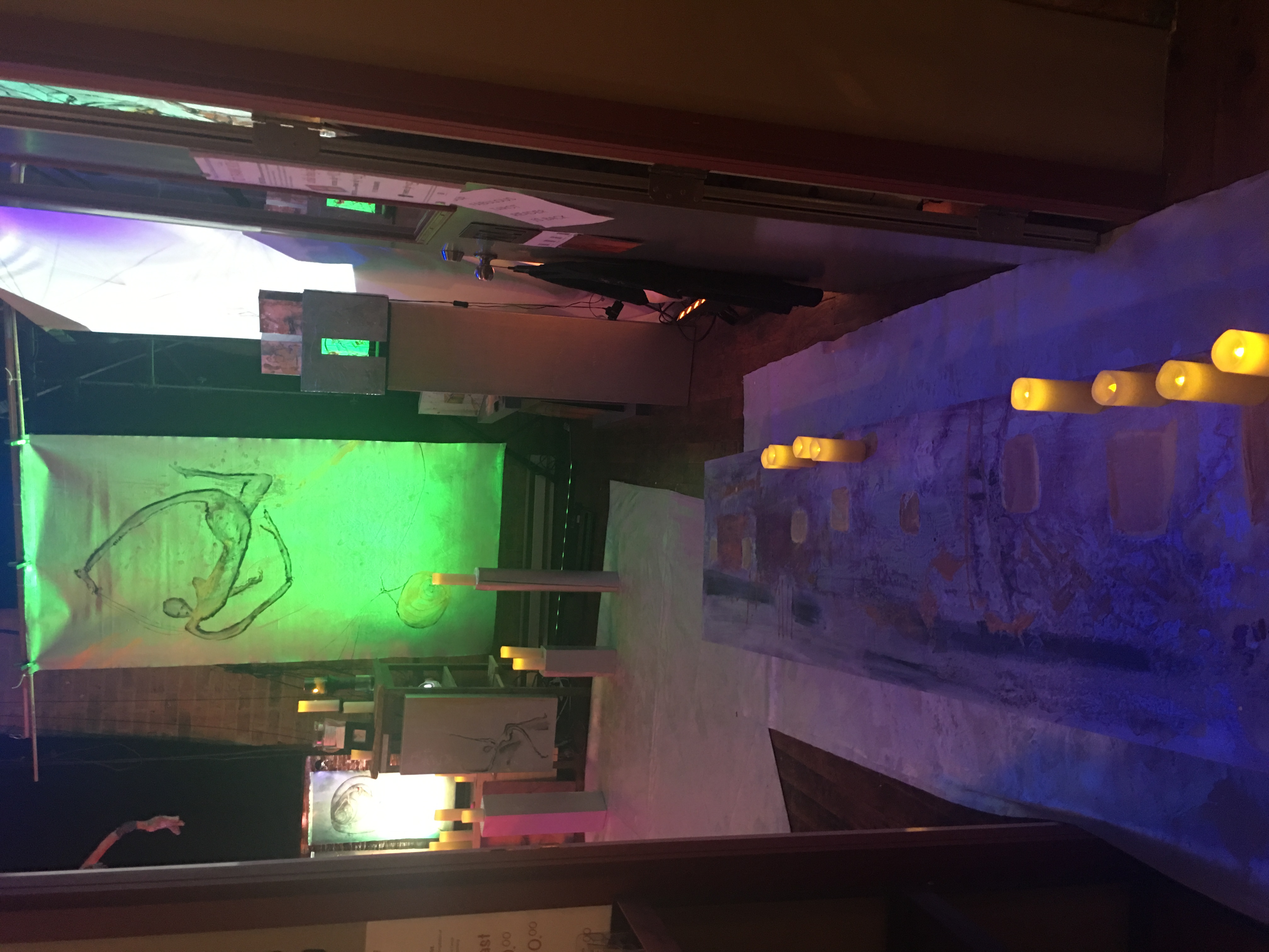 silver panels, transparency and video of the exhibition &ndash; "the END is the beginning"